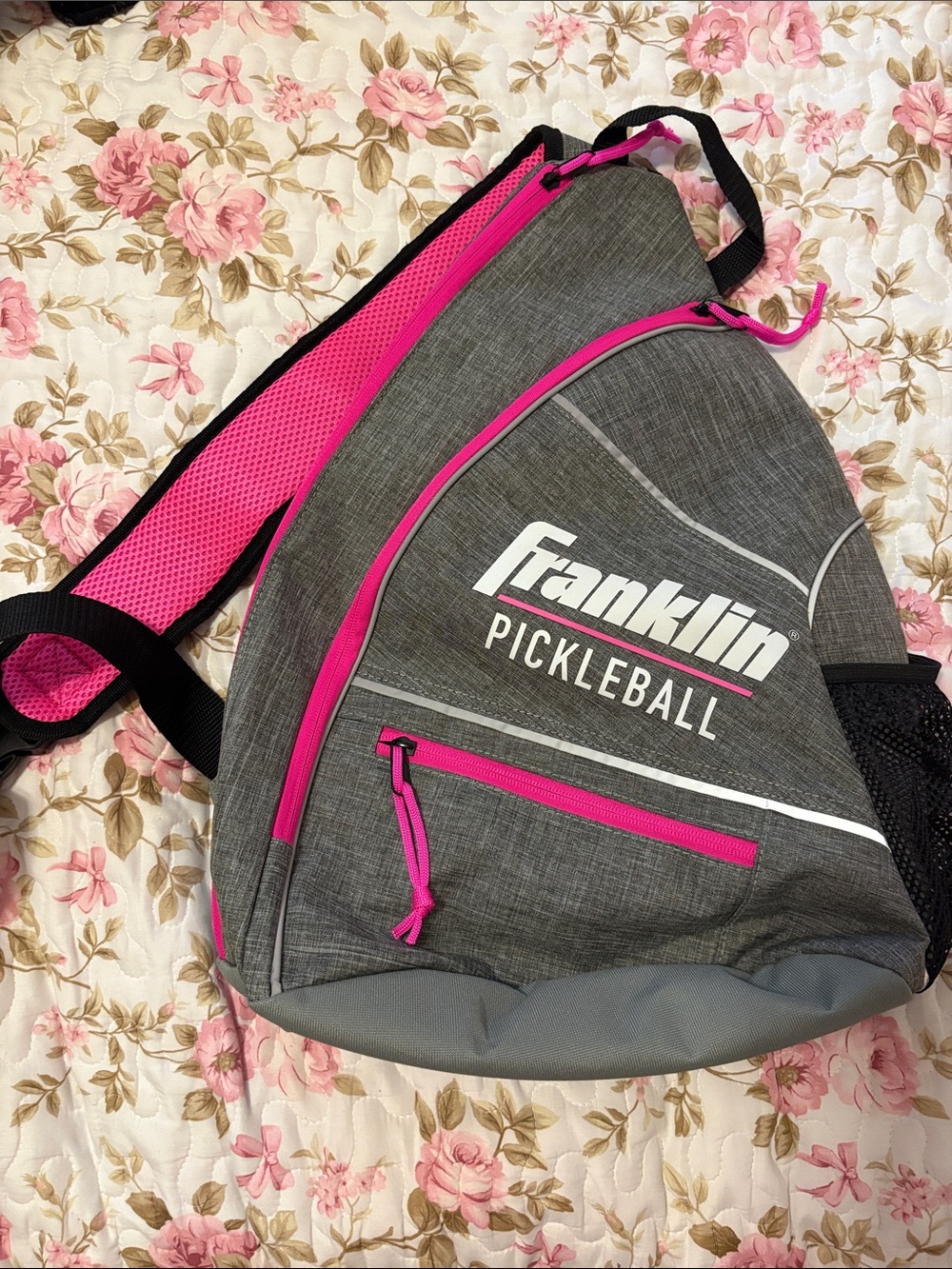 Franklin Pickleball Women's Gray & Pink Satchel